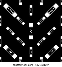 Electrical Fuse Icon Seamless Pattern Vector Art Illustration
