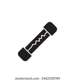 Electrical fuse icon. vector simple black trendy style illustration on white background..eps