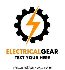 electrical gear vector logo template illustration.This logo suitable for business