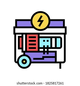 electrical generator color icon vector. electrical generator sign. isolated symbol illustration