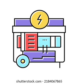 electrical generator color icon vector. electrical generator sign. isolated symbol illustration