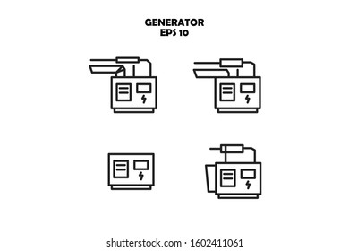 Electrical generator icon , icon design
