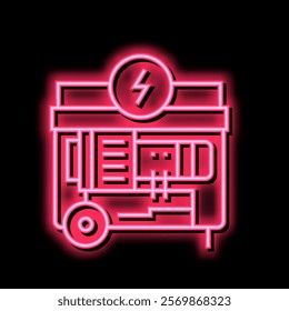 electrical generator neon light sign vector. electrical generator illustration