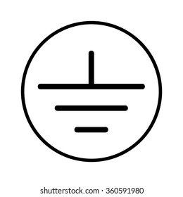 Electrical grounding icon