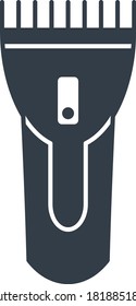 Icono vectorial del salvapantallas del captador eléctrico, concepto de equipo de barbero de salón, accesorio de moda y símbolo de glamour sobre fondo blanco, signo del rompeolas del pelo, 