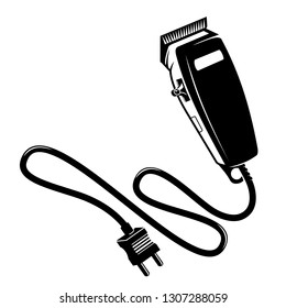 Electrical hair clipper or shaver  vintage style Vector.