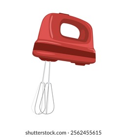 Electrical hand mixer isolated on a white background. Kitchen appliances.