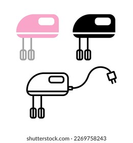 Electrical hand mixer vector illustration.