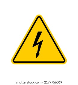 Ilustración de vectores de señales de advertencia peligrosas de peligro eléctrico
