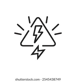 Electrical Hazard Icon on white background
