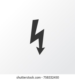 Electrical Hazard Icon Symbol. Premium Quality Isolated Lightning Element In Trendy Style.
