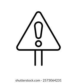 electrical hazard icon vector line design template with trendy style