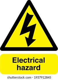 Electrical Hazard Sign Board Symbol Stock Vector (Royalty Free ...