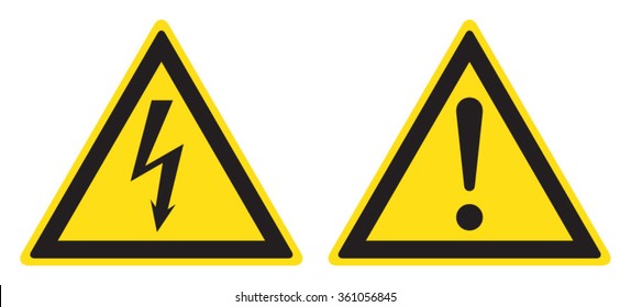 Electrical hazard sign, danger sign