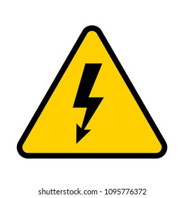 Electrical hazard sign. High voltage danger symbol. Vector illustration