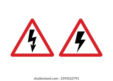 Electrical Hazard Sign Vector, electricity warning, warning label, high voltage, danger sign, power danger