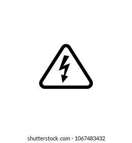 Electrical hazard sign vector icon