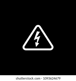 Electrical hazard sign vector icon