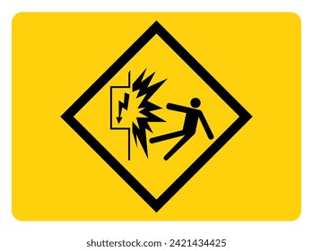 Electrical Hazard Symbol Sign, Vector Illustration, Isolate On White Background Label. EPS10