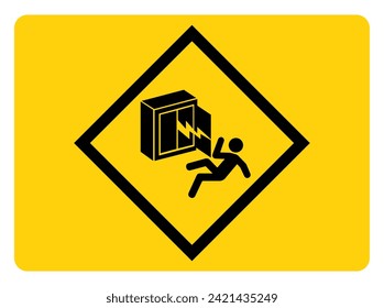 Electrical Hazard Symbol Sign, Vector Illustration, Isolate On White Background Label. EPS10