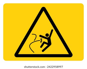 Signo de símbolo de peligro eléctrico, Ilustración de vectores, Aislado en la etiqueta de fondo blanco. EPS10