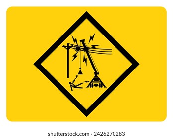 Electrical Hazard Symbol Sign, Vector Illustration, Isolate On White Background Label. EPS10