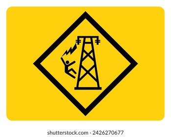Electrical Hazard Symbol Sign, Vector Illustration, Isolate On White Background Label. EPS10