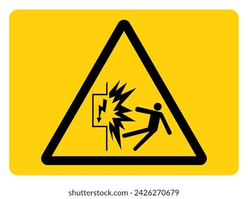 Electrical Hazard Symbol Sign, Vector Illustration, Isolate On White Background Label. EPS10