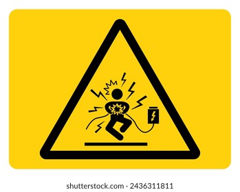 Electrical Hazard Symbol Sign, Vector Illustration, Isolate On White Background Label. EPS10