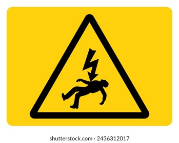 Electrical Hazard Symbol Sign, Vector Illustration, Isolate On White Background Label. EPS10