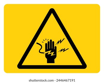 Electrical Hazard Symbol Sign, Vector Illustration, Isolate On White Background Label. EPS10