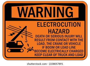 Señal y etiquetas de advertencia de peligro eléctrico
