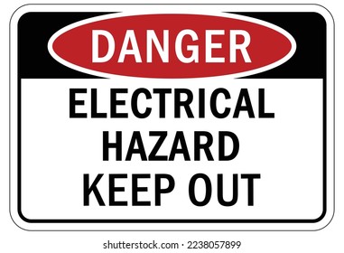 Señal y etiquetas de advertencia de peligro eléctrico