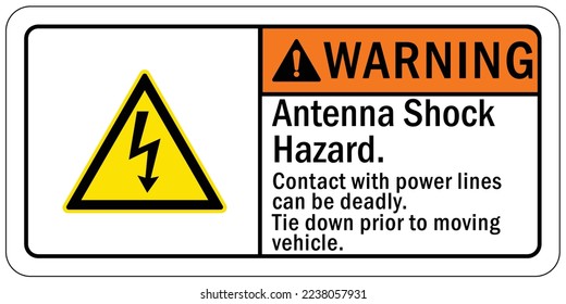 Electrical hazard warning sign and labels