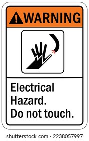 Señal y etiquetas de advertencia de peligro eléctrico