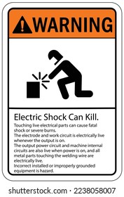 Señal y etiquetas de advertencia de peligro eléctrico