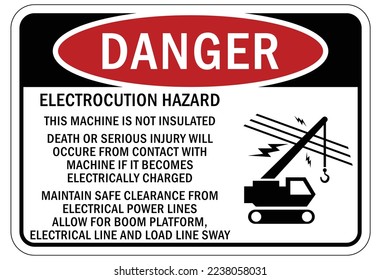 Electrical hazard warning sign and labels