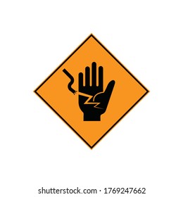 Signo de advertencia de peligro eléctrico, ilustración vectorial