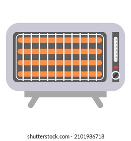 electrical heater flat clipart vector illustration