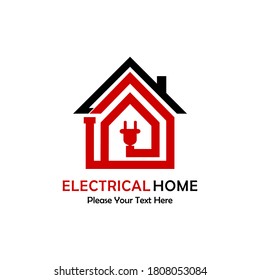 Electrical home logo template illustration. suitable for electric, energy, power, lightning, repair home etc