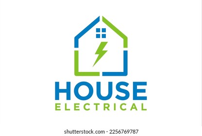 Electrical House Logo, Power Electric House Logo Template