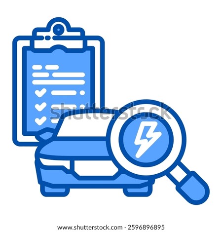 Electrical Icon in Blue Color Style. Simple Flat Icon Vector. Simple Vector Design