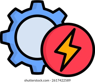 Electrical Icon Lineal Color Vector Illustration