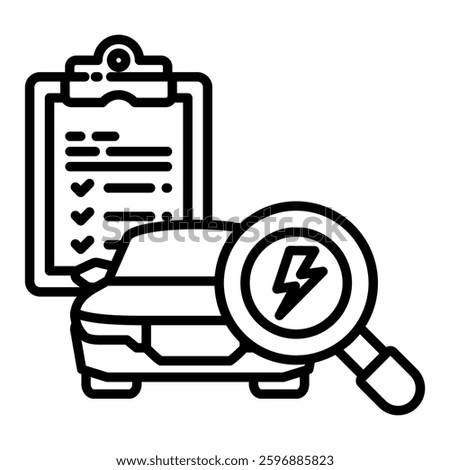 Electrical icon in Outline Style. Simple Outline Icon Vector. Simple Vector Design