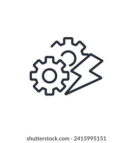 electrical icon. vector.Editable stroke.linear style sign for use web design,logo.Symbol illustration.