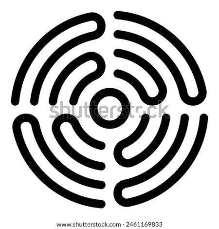 Electrical induction system icon outline vector. Heating vessel. Cooking magnetic surface