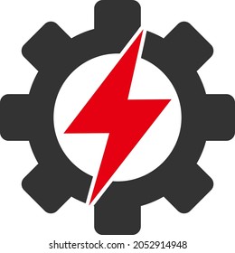 Electrical industry icon with flat style. Isolated vector electrical industry icon illustrations, simple style.