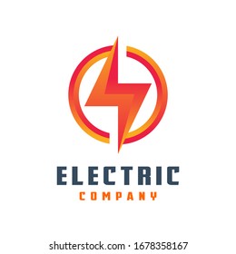 electrical industry logo design letter O