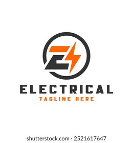 electrical industry logo design with letter E