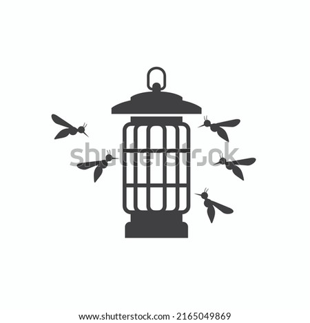 electrical insects trap, mosquito trap, vector art.